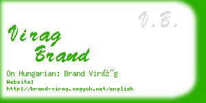 virag brand business card